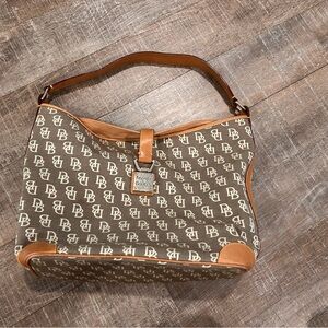 Dooney & Bourke Monogram Brown Tan Shoulder Bag